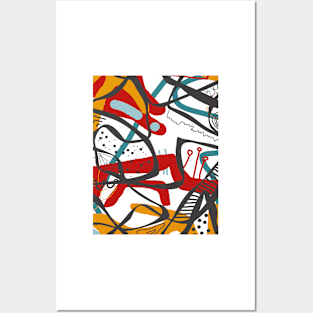 colourful abstract style design Posters and Art